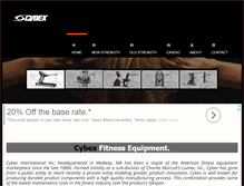 Tablet Screenshot of cybexfitnessequipment.com